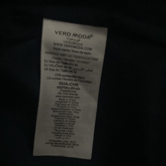 Vera moda sz medium blue worn couple time faux leather - Picture 6 of 8